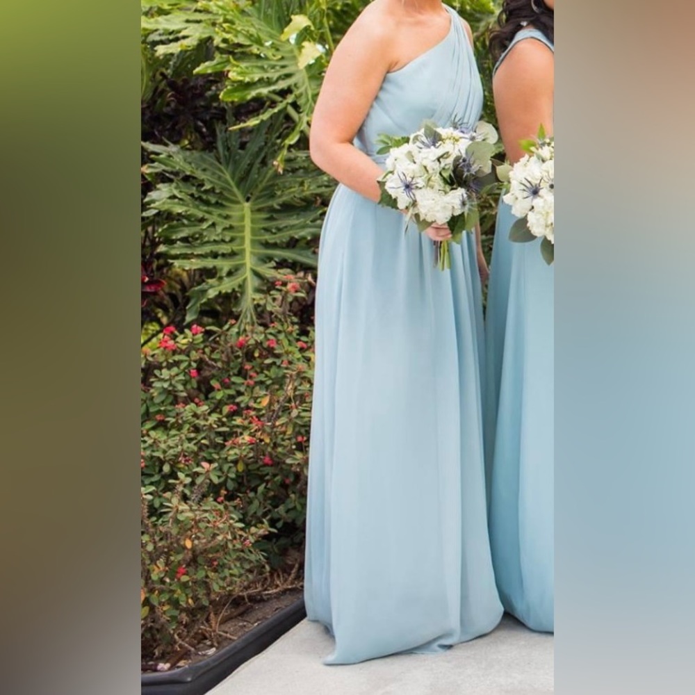 Dusty Blue Maxi Bridesmaid Dress
